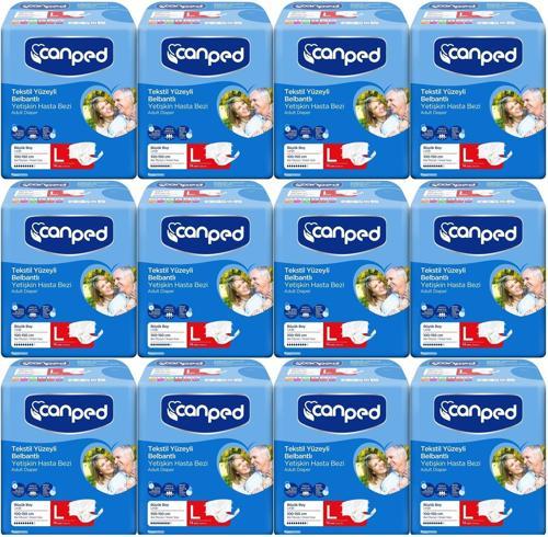 Hasta Bezi Yetişkin Bel Bantlı Tekstil Yüzey L - Büyük - Large 168 Adet (12PK*14)