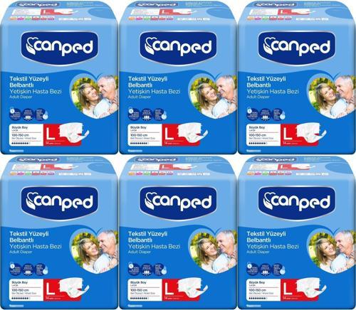 Hasta Bezi Yetişkin Bel Bantlı Tekstil Yüzey L - Büyük - Large 84 Adet (6PK*14)