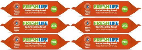 Hasta Vücut Temizleme Islak Mendil Havlu 50 Yaprak XL (6 Lı Set)