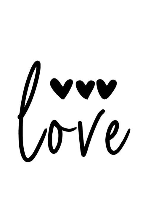 Love Ve Kalpler Sticker (Oto-Motor-Laptop-Duvar-Dekor) 30 X 27 Cm
