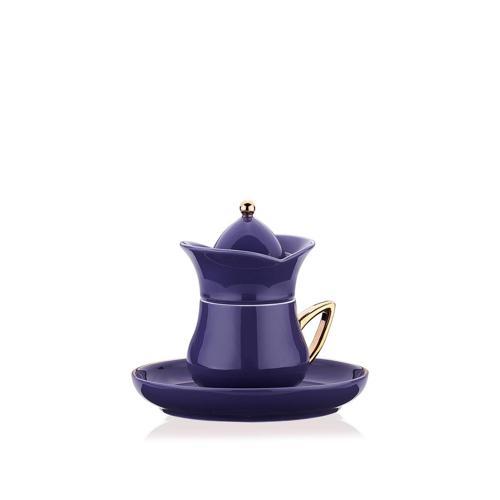 Lalezar Collection 2li Lila Kahve Fincan Takımı A8778-2
