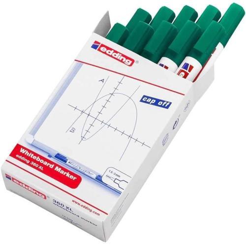 360 XL Whiteboard Marker Doldurulabilir Yazı Tahtası Kalemi 10'lu Kutu Yeşil