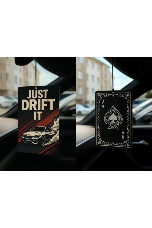 Just Drift It Ve Maça As - İkili Oto Kokusu - Dekoratif Araç Kokusu Ve Aksesuarı