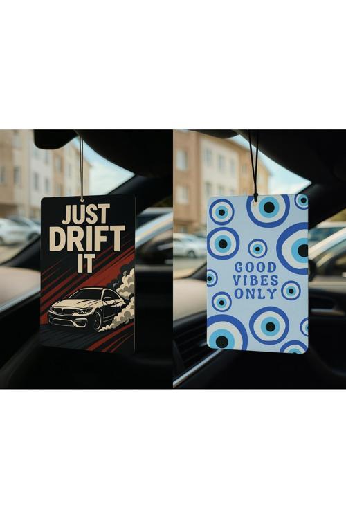 Just Drift It Ve Nazar Boncuğu - İkili Oto Kokusu - Dekoratif Araç Kokusu Ve Aksesuarı