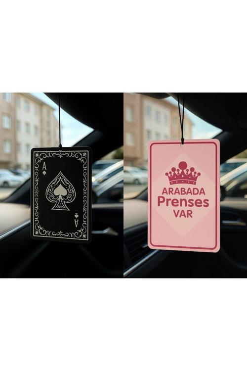 Maça As Ve Arabada Prenses Var - İkili Oto Kokusu - Dekoratif Araç Kokusu Ve Aksesuarı