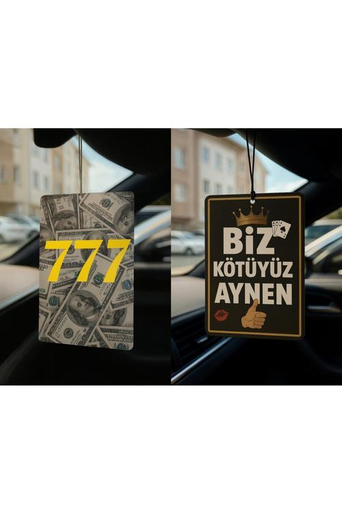 Dolar Manifest 777 Ve Biz Kötüyüz Aynen - İkili Oto Kokusu - Dekoratif Araç Kokusu Ve Aksesuarı