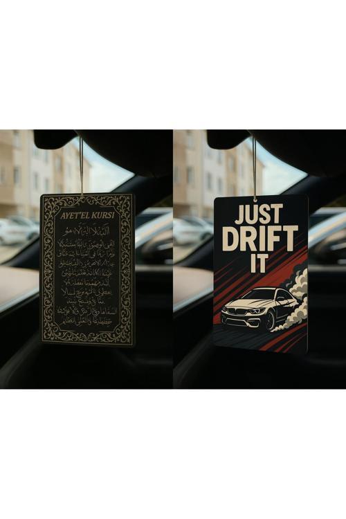 Ayetel Kürsi Ve Just Drift It - İkili Oto Kokusu - Dekoratif Araç Kokusu Ve Aksesuarı