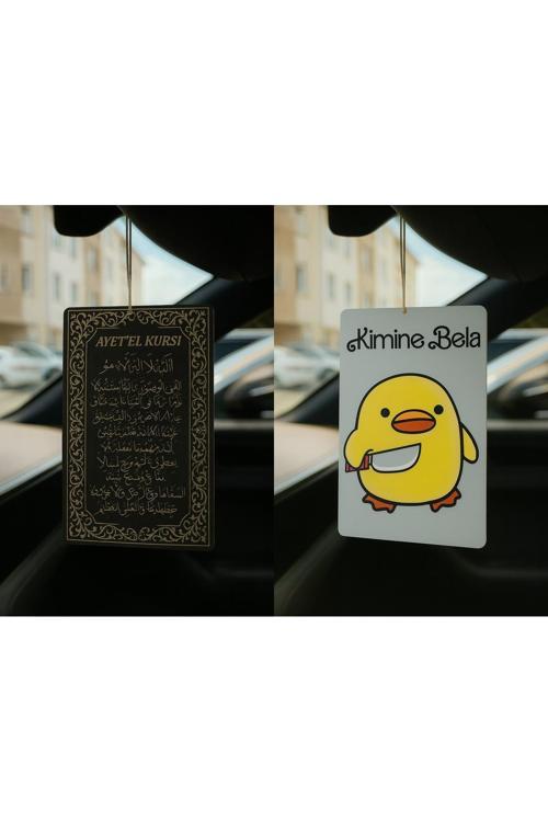 Ayetel Kürsi Ve Kimine Bela Kimine Fena - İkili Oto Kokusu - Dekoratif Araç Kokusu Ve Aksesuarı