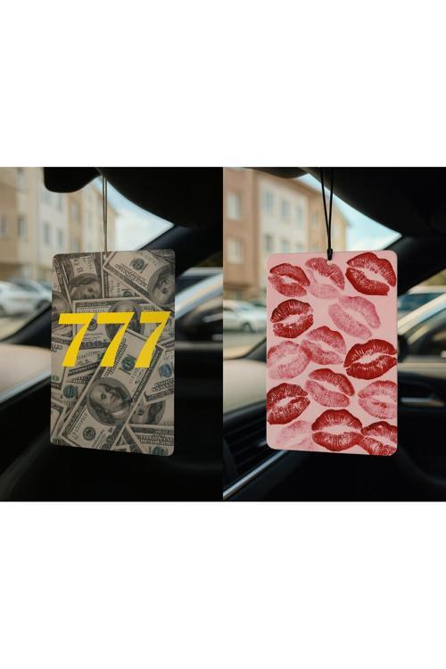 Dolar Manifest 777 Ve Öpücük - İkili Oto Kokusu - Dekoratif Araç Kokusu Ve Aksesuarı
