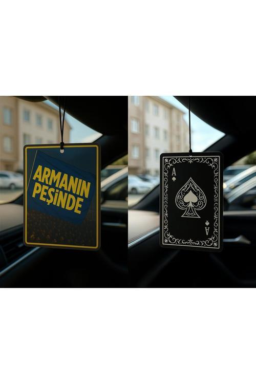 Sarı Lacivert Armanın Peşinde Ve Maça As - İkili Oto Kokusu - Dekoratif Araç Kokusu Ve Aksesuarı