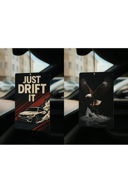 Just Drift It Ve Kartal - İkili Oto Kokusu - Dekoratif Araç Kokusu Ve Aksesuarı