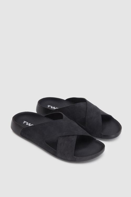 Twn Siyah Çapraz Bant Terlik