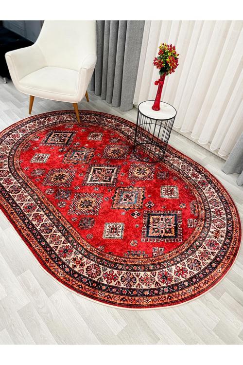 Kilim Motifli Klasik Kaymaz Taban Halı