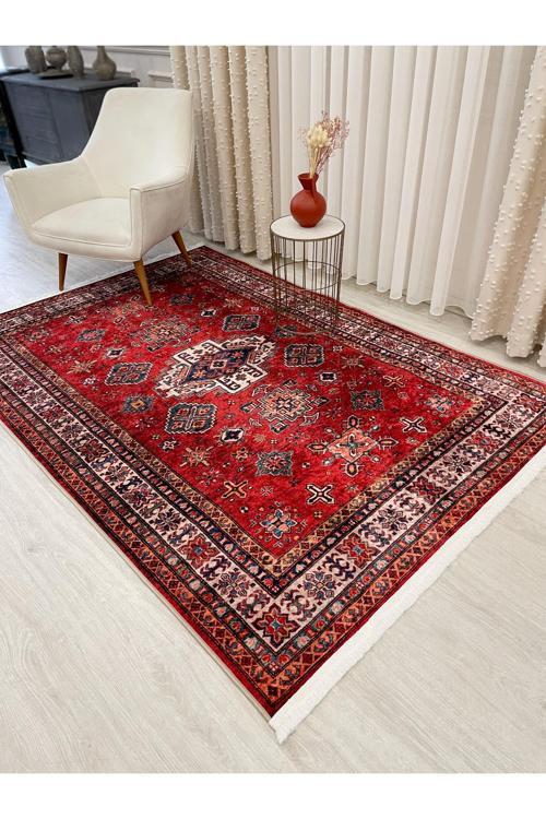 Kilim Motifli Klasik Kaymaz Taban Halı