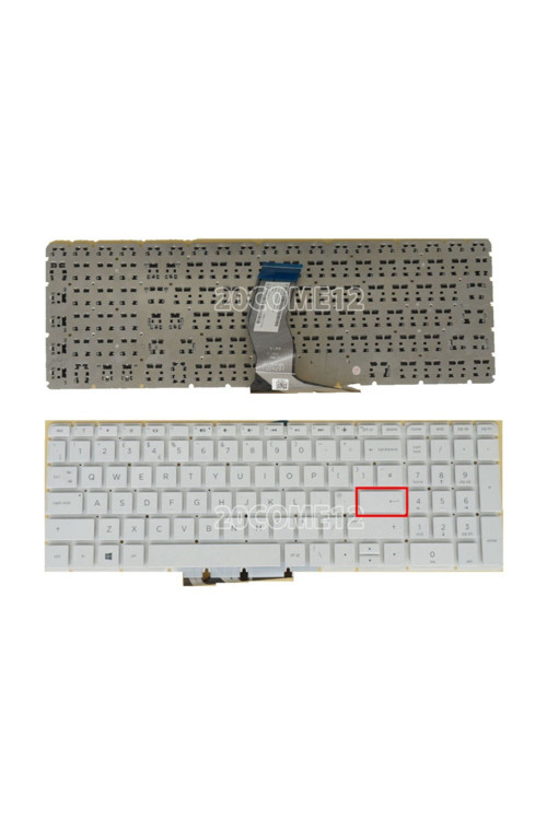 Hp 15-Bk100Nt, 15-Bk101Nt Notebook Klavyesi - Beyaz - Tr