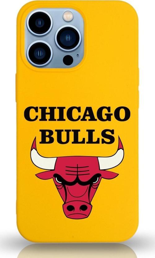 Iphone 13 Pro Max Uyumlu Lansman Kılıf Chicago Bulls Tasarımlı Altı Kapalı Içi Kadife Kaplı Kapak