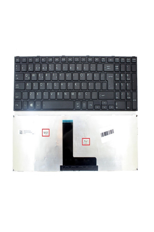Toshiba C55D-B C50A-B Notebook Klavye - Siyah- Tr- Çerçeveli Tip