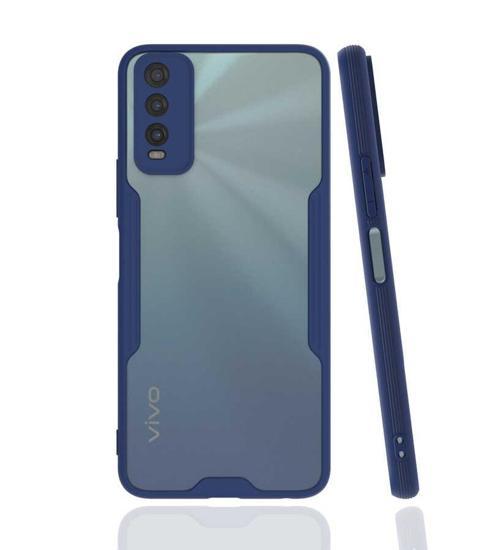 Vivo Y20S Kılıf KHYR Parfe Kapak - Lacivert