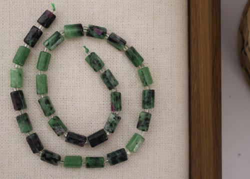 SİLİNDİR KÖŞELİ KESİM RUBİN ZEOSİT 8X11 MM DOĞAL TAŞ DİZİ- YÜKSEK KALİTELİ DOĞAL TAŞ