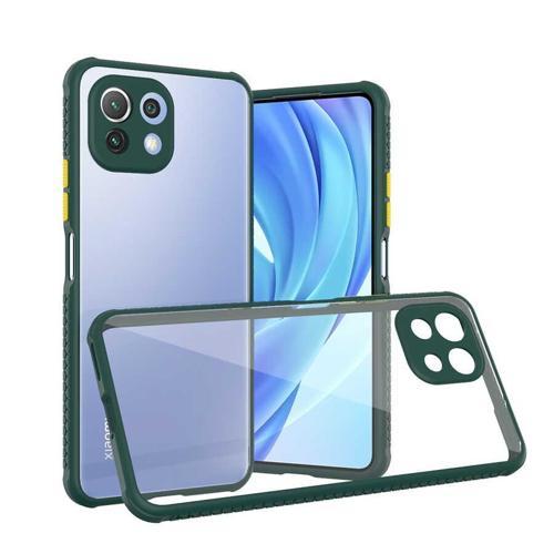 Mi 11 Lite Kılıf ​​KHYR Kaff Kapak - Koyu Yeşil