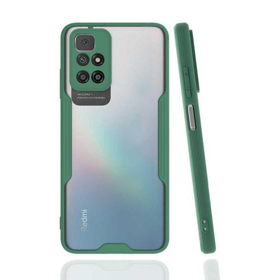 Redmi 10 Kılıf KHYR Parfe Kapak - Koyu Yeşil