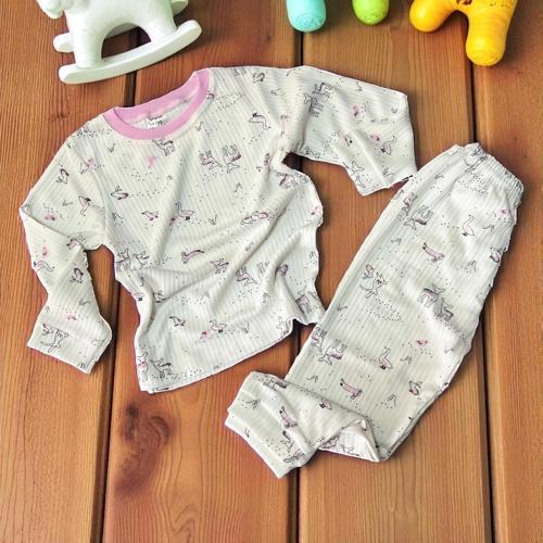 TAVŞAN BASKILI PİJAMA TAKIM - DİĞER MARKALAR - RZ0002 - Pembe - 6 Yaş - RZ0002-Pembe-6 Yaş Pembe