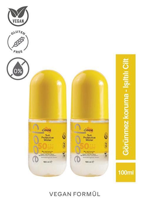 2'li Vegan Çift Fazlı Çok Yüksek Korumalı 50 Spf Güneş Suyu (100ML) Clooe