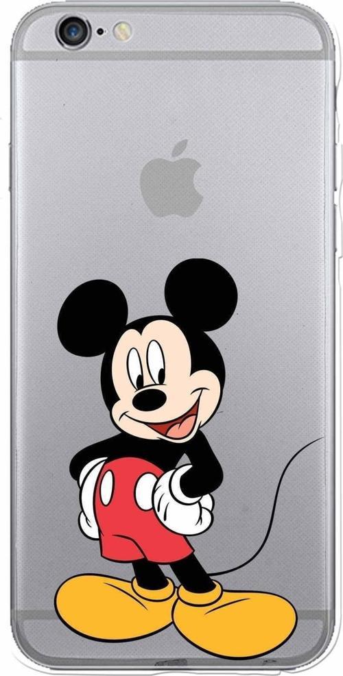 Apple Iphone 6S Uyumlu Kamera Korumalı Kapak Mickey Mouse Tasarımlışeffaf Kılıf