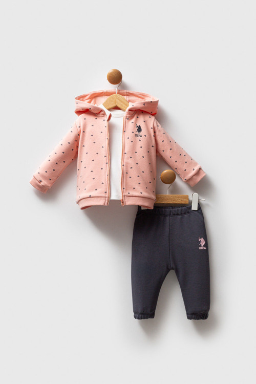 U.S. Polo Assn Bebek Kız Bebek 3Lü Takım