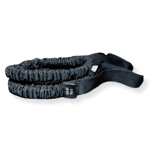 Direnç Egzersiz Lastiği – 9Kg 20LBS Fitness ve Güç Antrenman Lastiği, 280cm Lastikli Siyah Elcikli Hortum Kolon