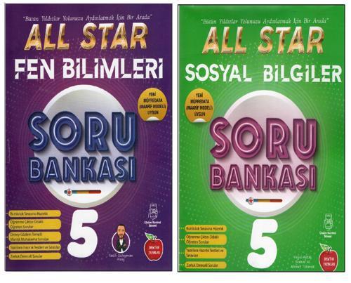 Newton Yayınları All Star 5.Sınıf Fen Bilimleri + Sosyal Bilgiler Soru Bankası ( 2 Kitap)