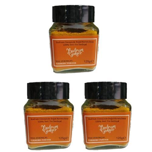 Zerdeçal Toz Öğütülmüş cam kavanoz Yerli Ürün 125 GrX3adet