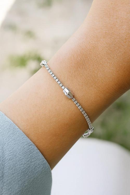 V.İ.P Seri Full Taşlı Su Yolu Çoklu Slim Model Renk Atmaz Kararmaz Garantili Kadın Çelik Bileklik