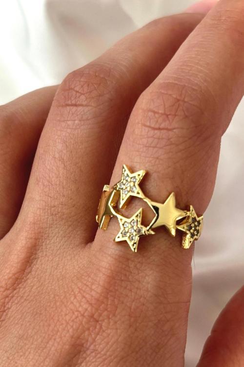 Yeni Sezon Luciddream Çoklu Yeni Yıldız Tasarım Ayarlanabilir Kadın Yüzük