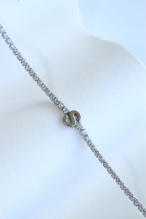 İthal Seri S Harfi Su Yolu Kadın Çelik Bileklik Kararmaz Renk Atmaz