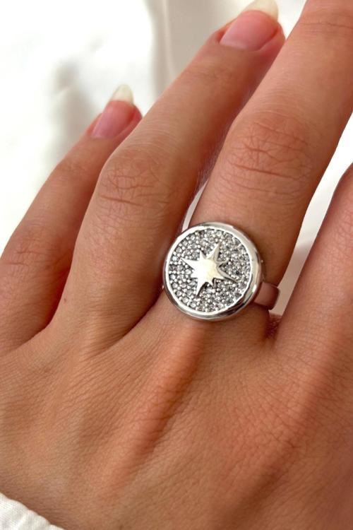 Yeni Sezon Starwars Plaka Kutup Yıldızı Tasarım Ayarlanabilir Kadın Yüzük