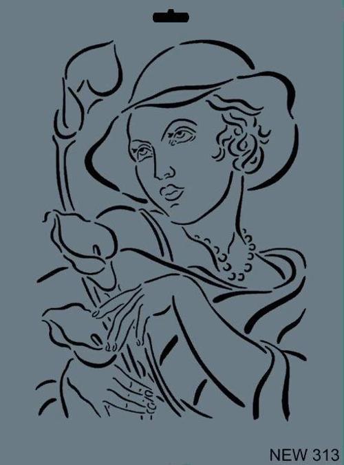 Stencil Boyama Şablonu 25x35 cm. NEW-313