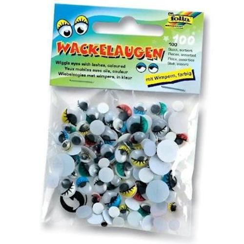 Renkli Kirpikli Oynar Göz Farklı Boylarda 100'lü Paket