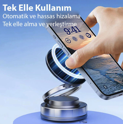 Premium Mıknatıslı Çok güçlü 360 derece araç içi telefon tutucu Tesla Model Y Juniper için