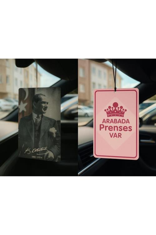 Atatürk Ve Arabada Prenses Var - İkili Oto Kokusu - Dekoratif Araç Kokusu Ve Aksesuarı