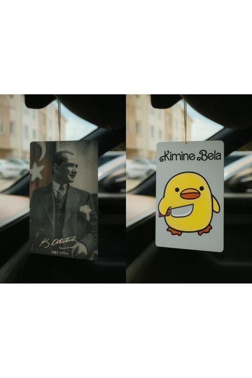 Atatürk Ve Kimine Bela Kimine Fena - İkili Oto Kokusu - Dekoratif Araç Kokusu Ve Aksesuarı