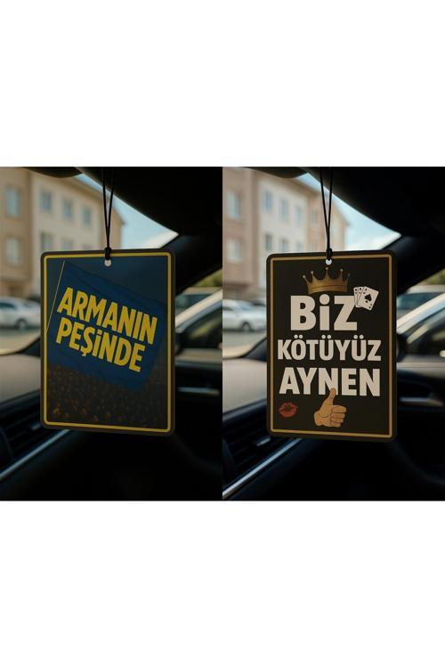 Armanın Peşinde Ve Biz Kötüyüz Aynen - İkili Oto Kokusu - Dekoratif Araç Kokusu Ve Aksesuarı