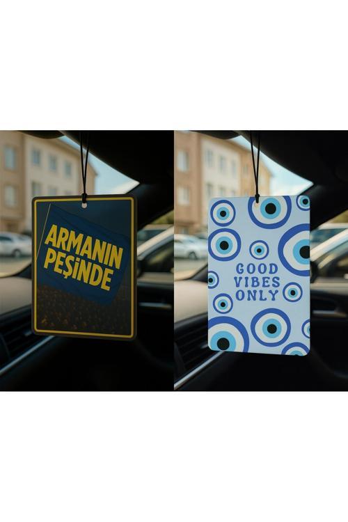 Armanın Peşinde Ve Nazar Boncuğu - İkili Oto Kokusu - Dekoratif Araç Kokusu Ve Aksesuarı
