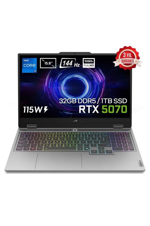 LOQ 15IRX10 i7-13650HX 32GB DDR5 1TB SSD RTX5070 8GB 115W 15.6 inç FHD 144Hz IPS FDos Laptop