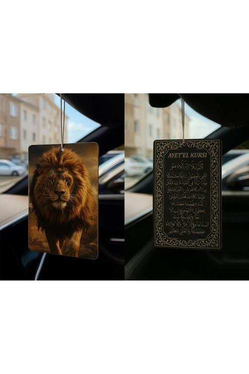 Aslan Ve Ayetel Kürsi - İkili Oto Kokusu - Dekoratif Araç Kokusu Ve Aksesuarı