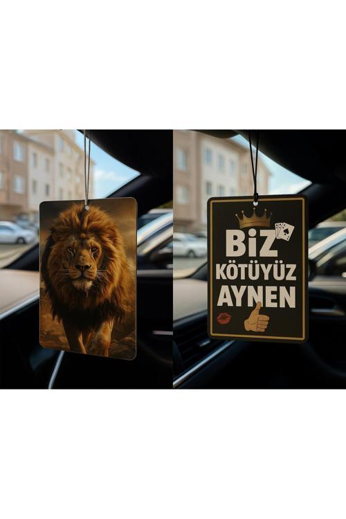 Aslan Ve Biz Kötüyüz Aynen - İkili Oto Kokusu - Dekoratif Araç Kokusu Ve Aksesuarı