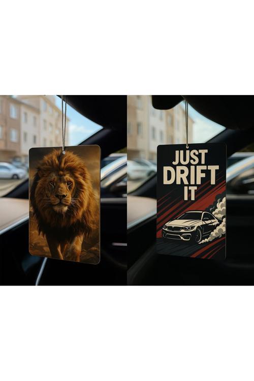 Aslan Ve Just Drift It - İkili Oto Kokusu - Dekoratif Araç Kokusu Ve Aksesuarı