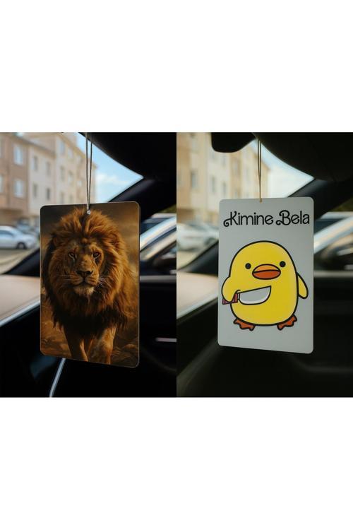 Aslan Ve Kimine Bela Kimine Fena - İkili Oto Kokusu - Dekoratif Araç Kokusu Ve Aksesuarı