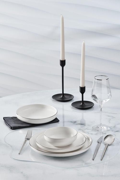 Streamline New Satürn Platin 24 Parça 6 Kişilik Yemek Takımı