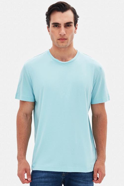 Comfort Turkuaz %100 Pamuk T-Shirt